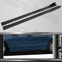 86" x 4" Universal Black Side Skirt Extension Rocker Splitters Diffuser Lip 6pcs -(2-PU-653-3BK