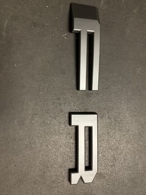 Photo F & R letters for 2015-2017 Ford F-150 Raptor conversion grille. Charcoal gray, NEW never mounted, comes with hardware! Selling for $45obo!