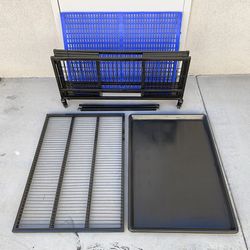 (NEW) $100 Dog Whelping Cage 41” Kennel w/ Plastic Tray and Floor Grid 41x29x15 inches