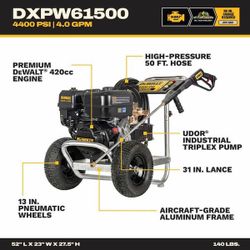 4400 PSI 4.0 GPM Cold Water Gas Pressure Washer with 420cc Engine