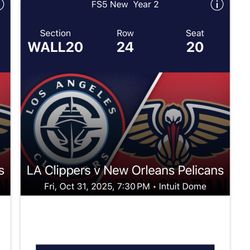 Clippers Vs Pelicans NBA CUP Tickets October 31st 