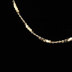 23" x 3mm 14k Yellow Gold over Solid Sterling Silver S Chain. Signed HCT 925