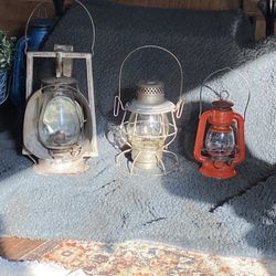 Two Train Lantern’s And And A Dietz Hurricane Comet Lantern $100 For The 3 OBO
