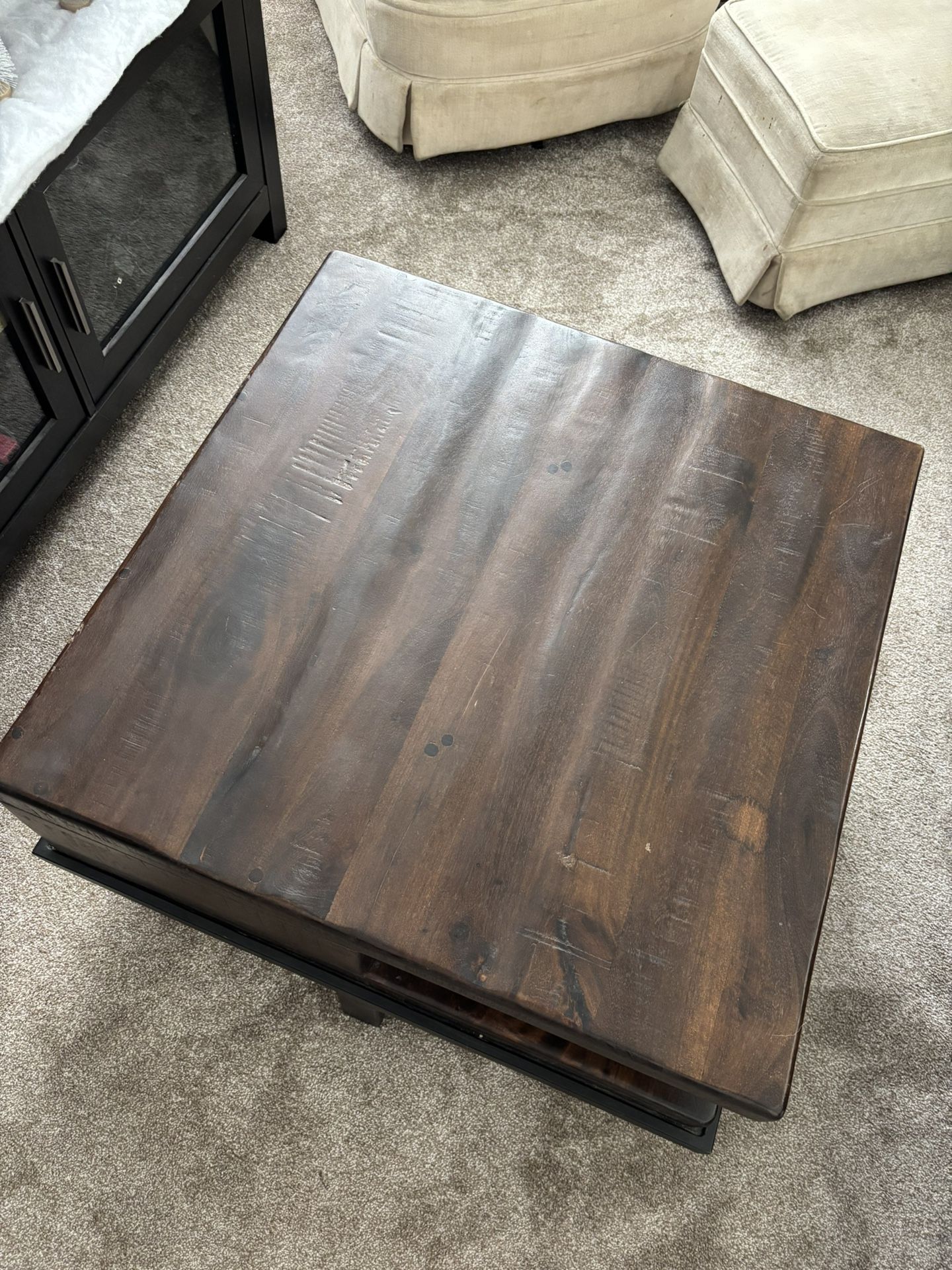 Dark Brown Wood Coffee Table