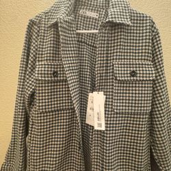 Mens plaid button up jacket
