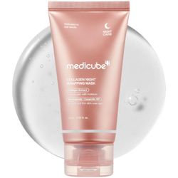 medicube Collagen Overnight Wrapping Peel Off Facial Mask Pack - Elasticity & Hydration Care, Reduces Sagging & Dullness - Hydrolyzed Collagen For Glo
