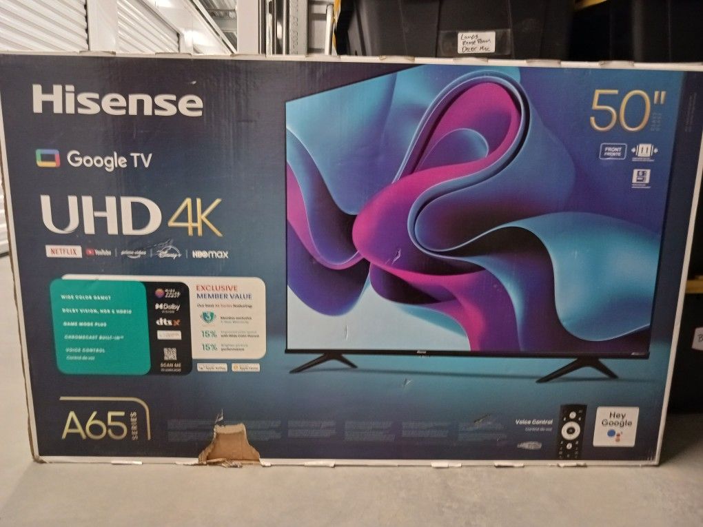 50" Hisense Google Television UHD 4K