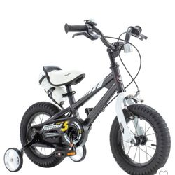 Like new RoyalBaby Freestyle Upgrade 14” unisex bike with training wheels included! 