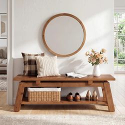Brand New in Box – 55” Solid Wood Entryway / End of Bed Bench