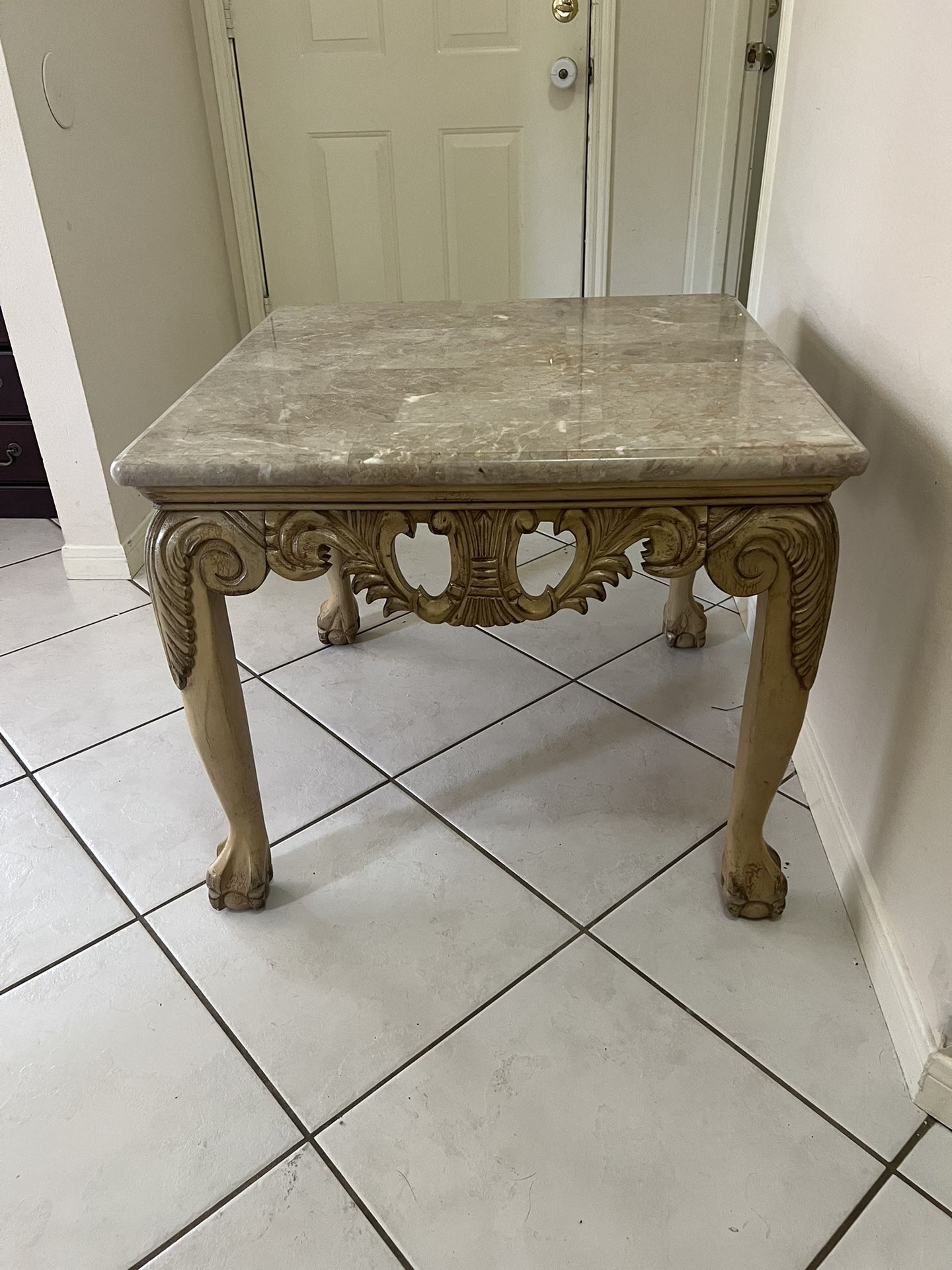 Marble Top Side Table