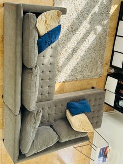 Z Gallery grey sectional couch L shape two pieces