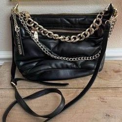 Steve Madden Black Crossbody Purse w  Chain Embellishments just $10