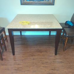 Marble Table With Hidden Drawer