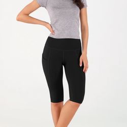 Ododos High Waist Knee Cropped Leggings
