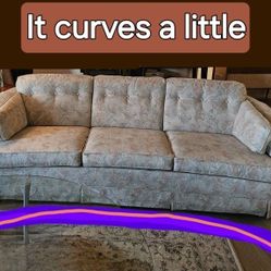 $60! Must Sell Sofa with optional cover, very comfortable, cushions in excellent shape. Custom Made