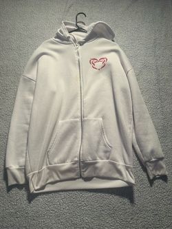 Men’s Take The Risk Hoodie - White/Black/Red - Size:L