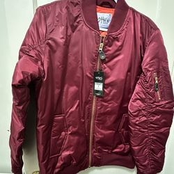 New Burgundy Mens M Jacket 