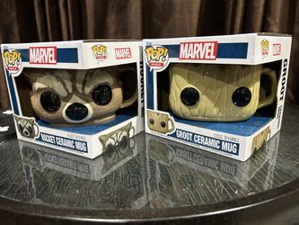 Marvel Groot And Rocket Ceramic Mugs NEW  PRICE IS FOR BOTH 