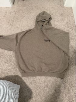 Grey essentials hoodie size Large