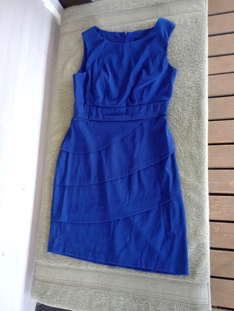 Connected Apparel Royal Blue Sheath Dress Business Formal Dress Sz 10