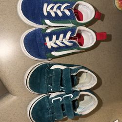 2 Pairs Size 7 (toddler) Vans Shoes