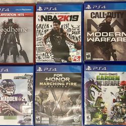 PS4 Game Bundle -10 Games- Like New Condition