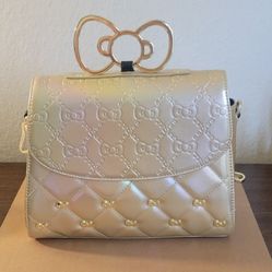 HELLO KITTY  KITTY 50TH ANNIVERSARY LOUNGEFLY CROSSBODY BAG 