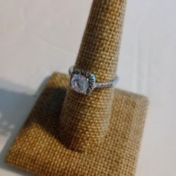 Sterling Silver.925 Solitaire Ring Size 8