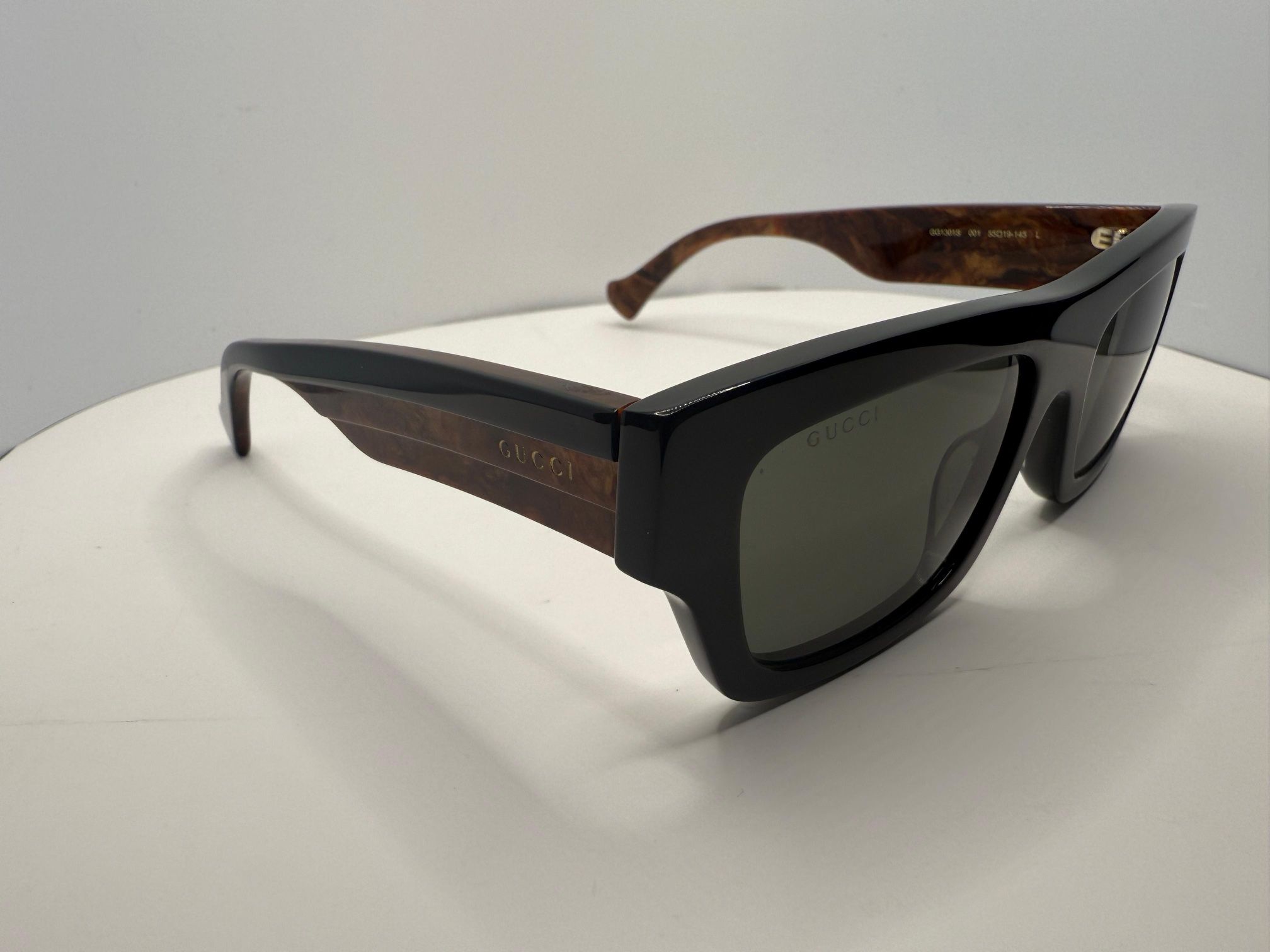 Gucci GG1301S Black With Marbled Havana () Sunglasses