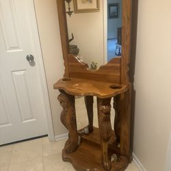 Hallway Mirror Coat Rack 