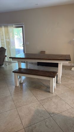 Large table and bench