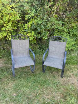 Pair of outdoor patio chairs