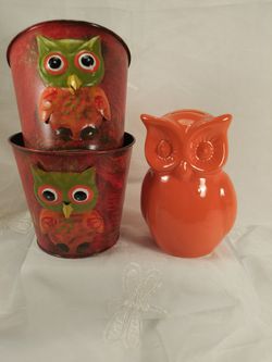 Owl Decor Bucket Bank Thumbnail