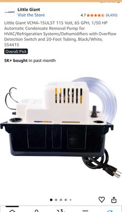 Little Giant condensate pump vcma-15