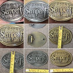 New USMC Marine Corps Semper Fi Belt Buckle Shipping