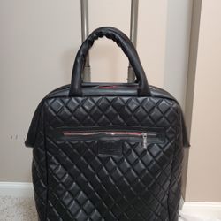 Leather Black Travel Bag