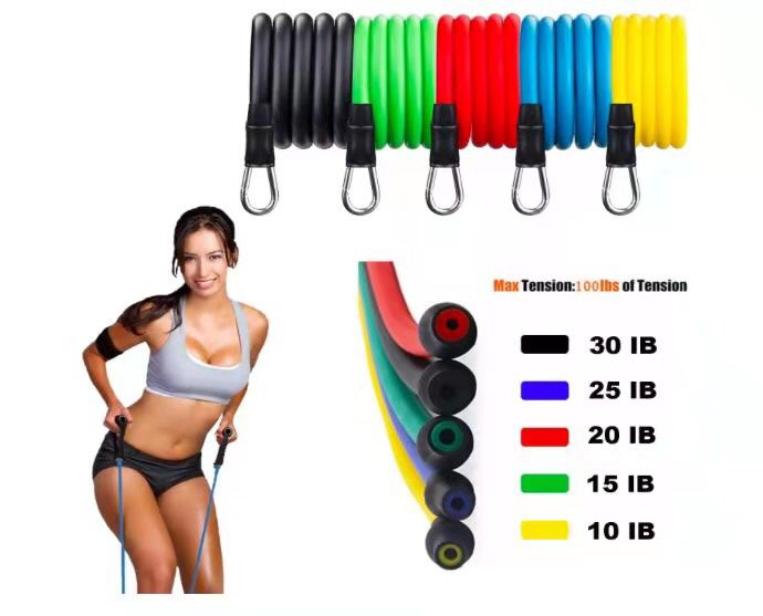 FZFR Fitness Workout Resistance Bands Set - Portable Home Gym Exercise Bands for Arms, Back, Chest, Belly, Glutes.Legs Ankle Straps for Resistance Tra