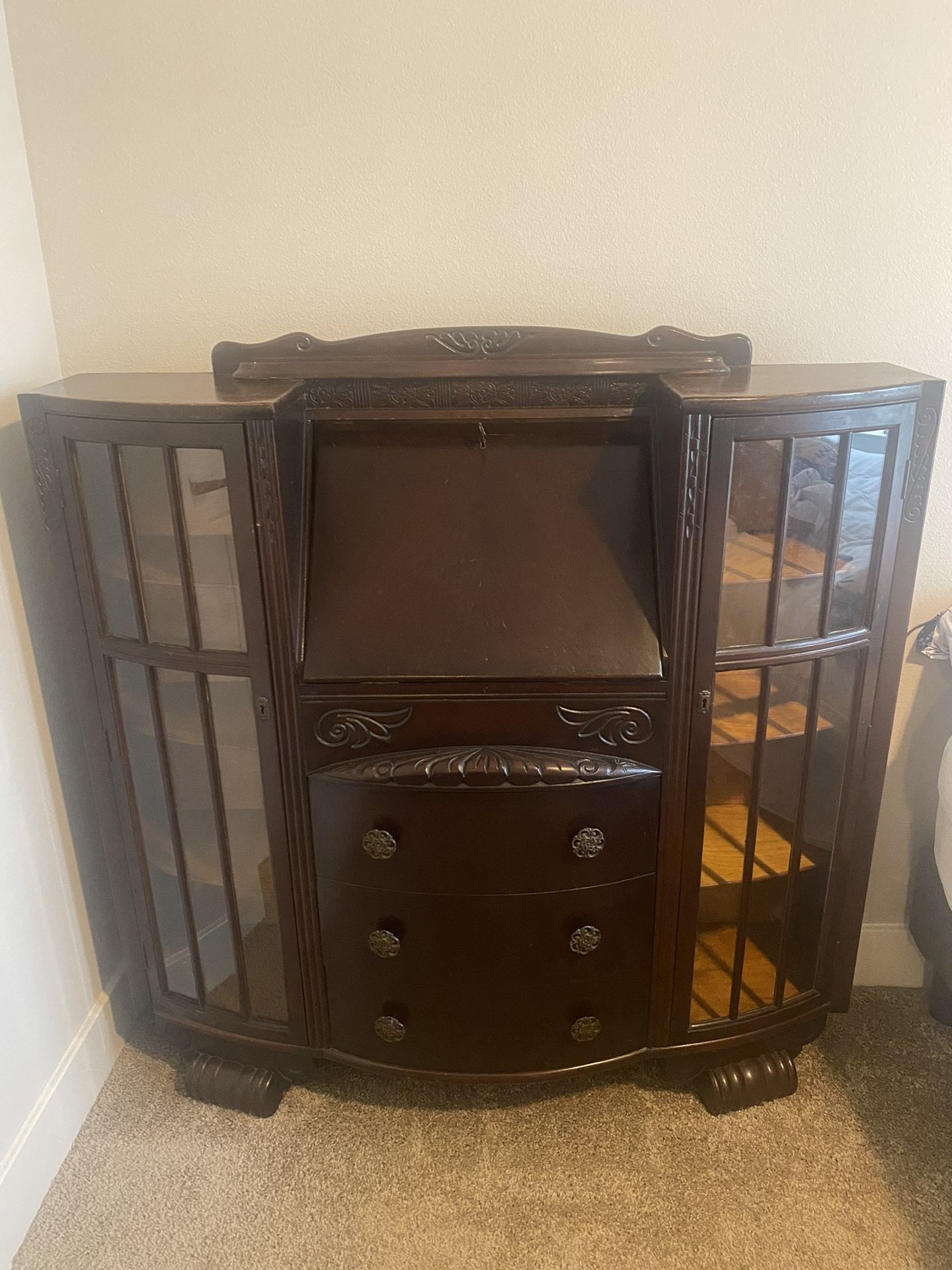 Antique side by side secretary desk