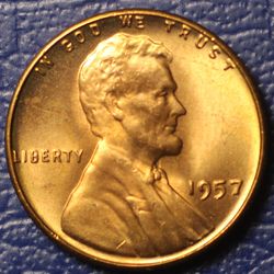 1957 Wheat Penny Unc