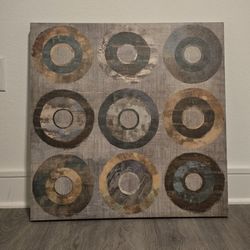 Modern Abstract Wall Art - Earth Tone Circle
