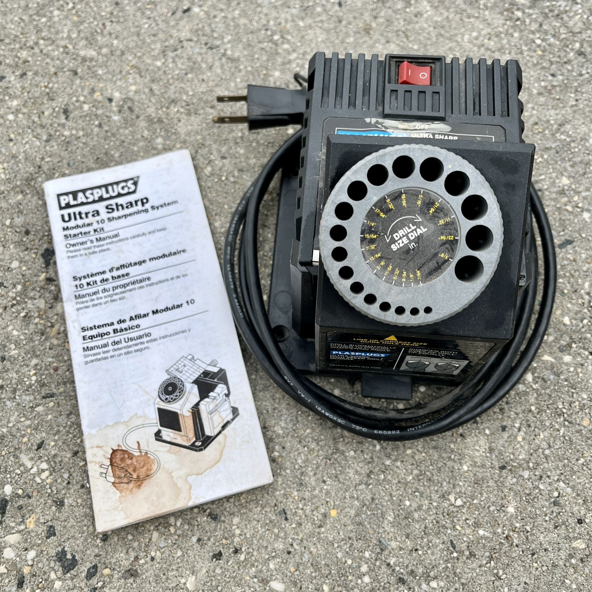 PLASPLUGS Drill Bit Sharpener
