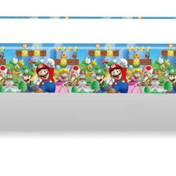 4Pcs Mario Tablecloth Disposable Tablecover Birthday 