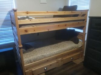 Gallery Furniture Solid Wood Bunk Beds. $1500