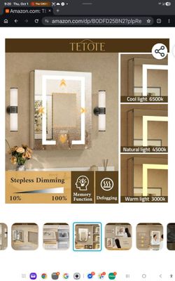 Tetote LED Bathroom Mirror Cabinet