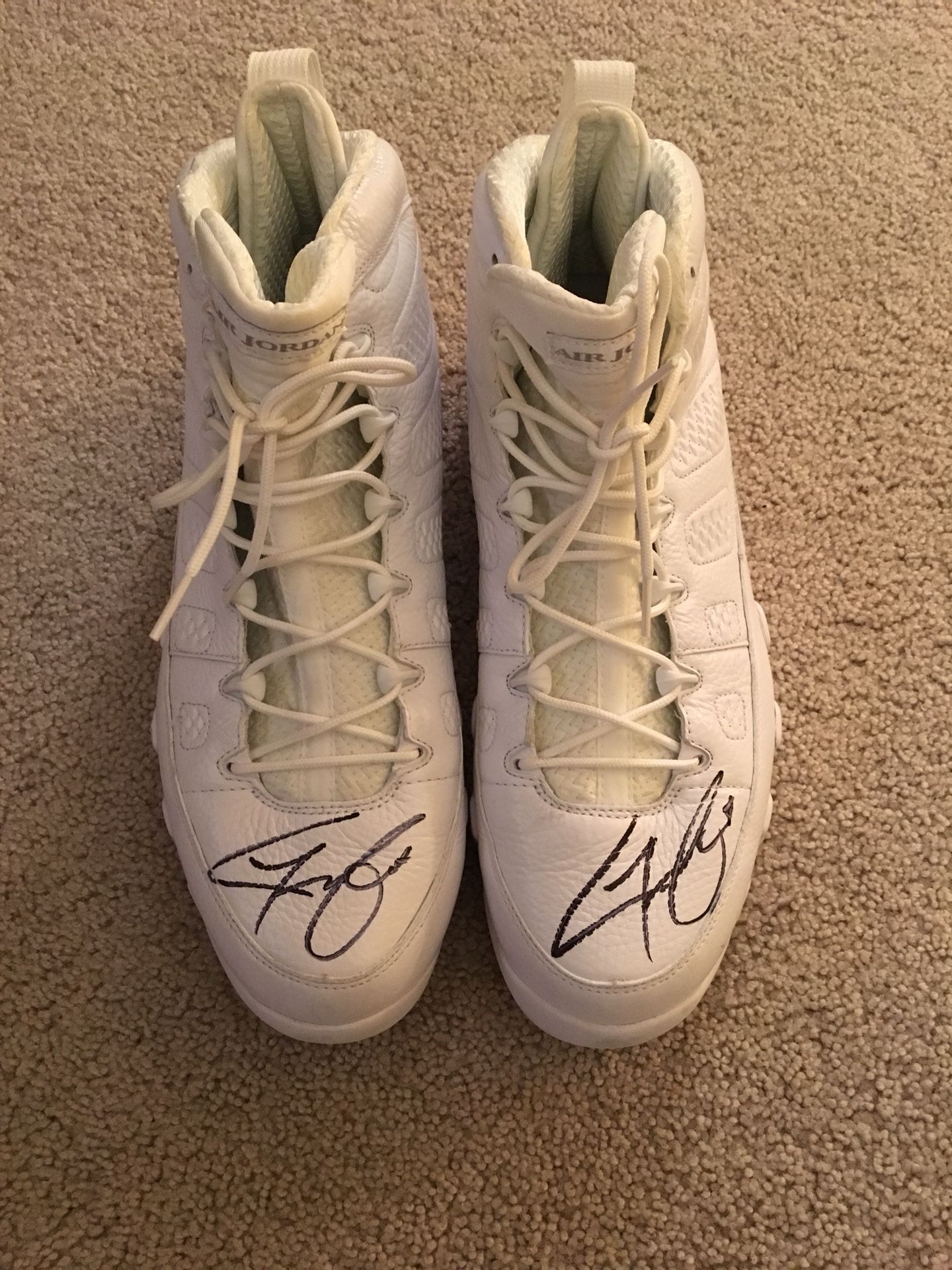 Autographed by Gilbert Arenas Nike Air Jordan 9 25th anniversary Size 13 Game worn