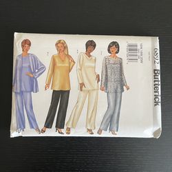 Butterick Sewing Pattern 6892 Size 16W 18W 20W Jacket Shirt Top Pants 2001