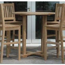 New Solid Teak Outdoor Bar table Set With 4 Teak Chairs