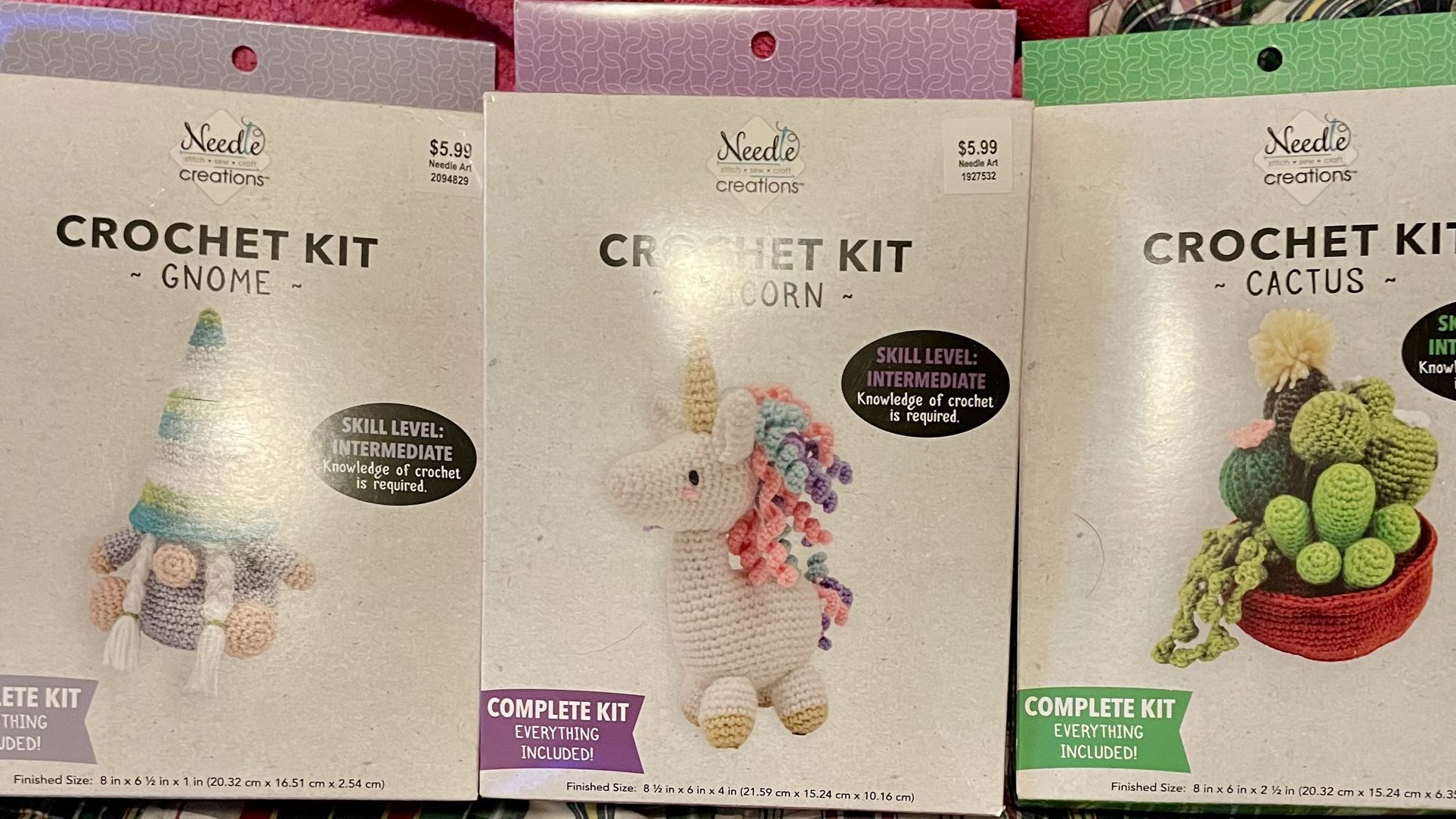 Crochet Kits 3 For $12