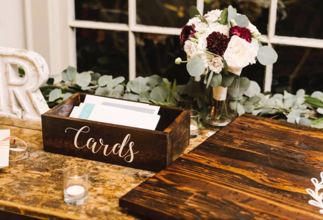 Rustic Wooden Wedding Card Box