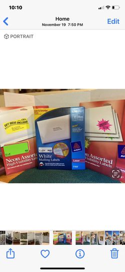 Three Boxes Of Mailing Address Stickers and A Box  Of Greeting Cards